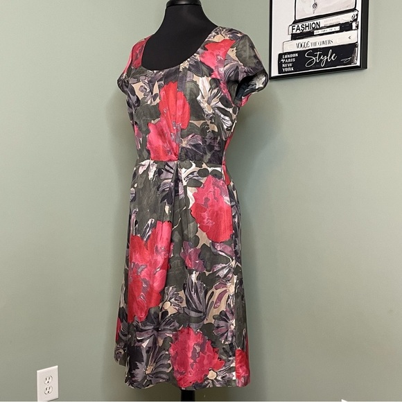 Banana Republic MadMen Floral Women’s Dress Size 10 - Picture 5 of 10